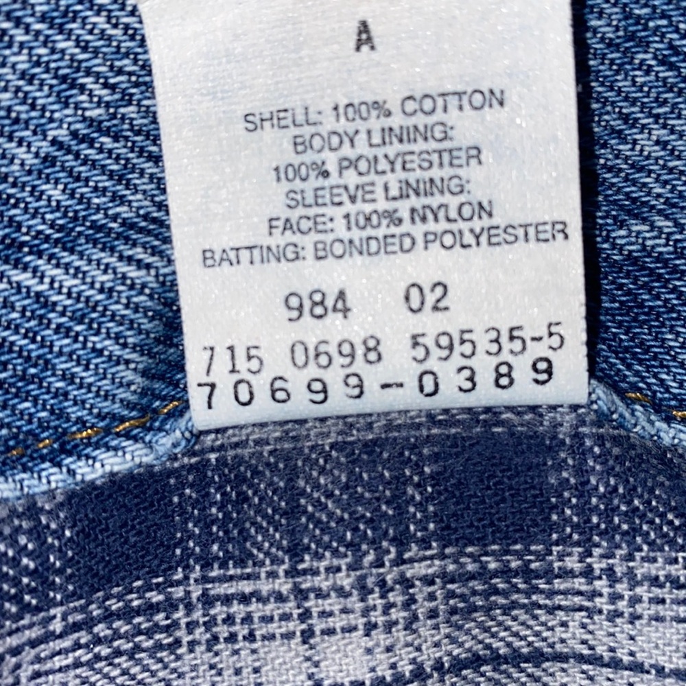 Vintage Levi's Trucker Flannel Lined Denim Blue Jean Jacket-100% Cotton USA Sz L - Picture 8 of 16